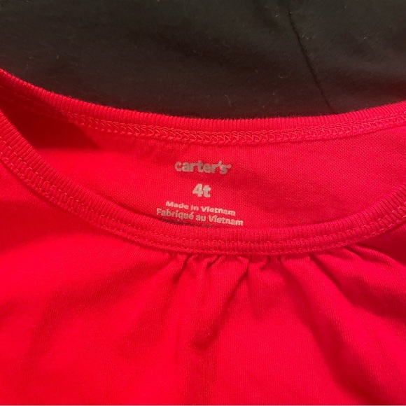 Multibrand 4T Long Sleeve Shirts Bundle, Solid, Girl, Red, Black, Basics - Picture 2 of 10